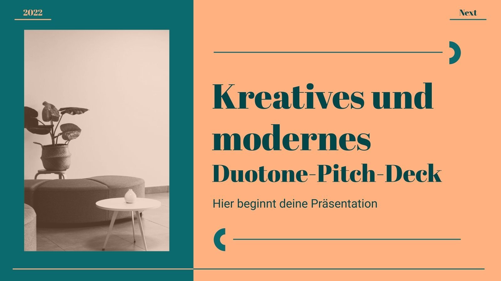 创意与现代Duotone Pitch Deck